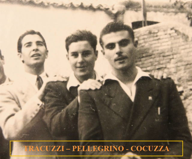 Vittorio Tracuzzi, Peppino Cocuzza e Pippo Pellegrino, i tre pionieri del basket a San Filippo del Mela (per gentile concessione di Piero Cocuzza)