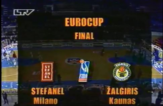 Pannello televisivo della Finale di Eurocup 1997/98