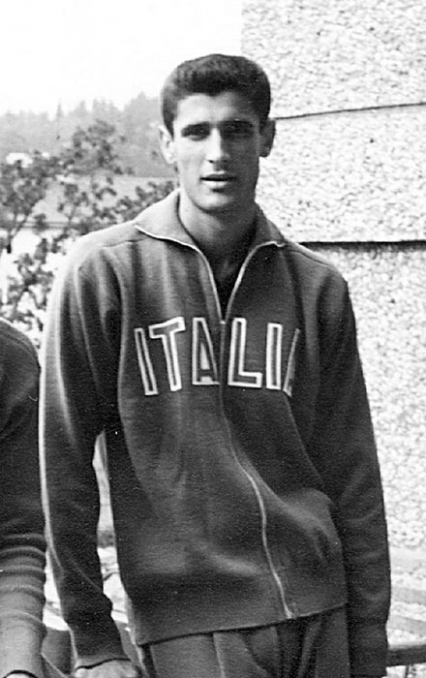 Claudio Velluti con la tuta della Nazionale Italiana